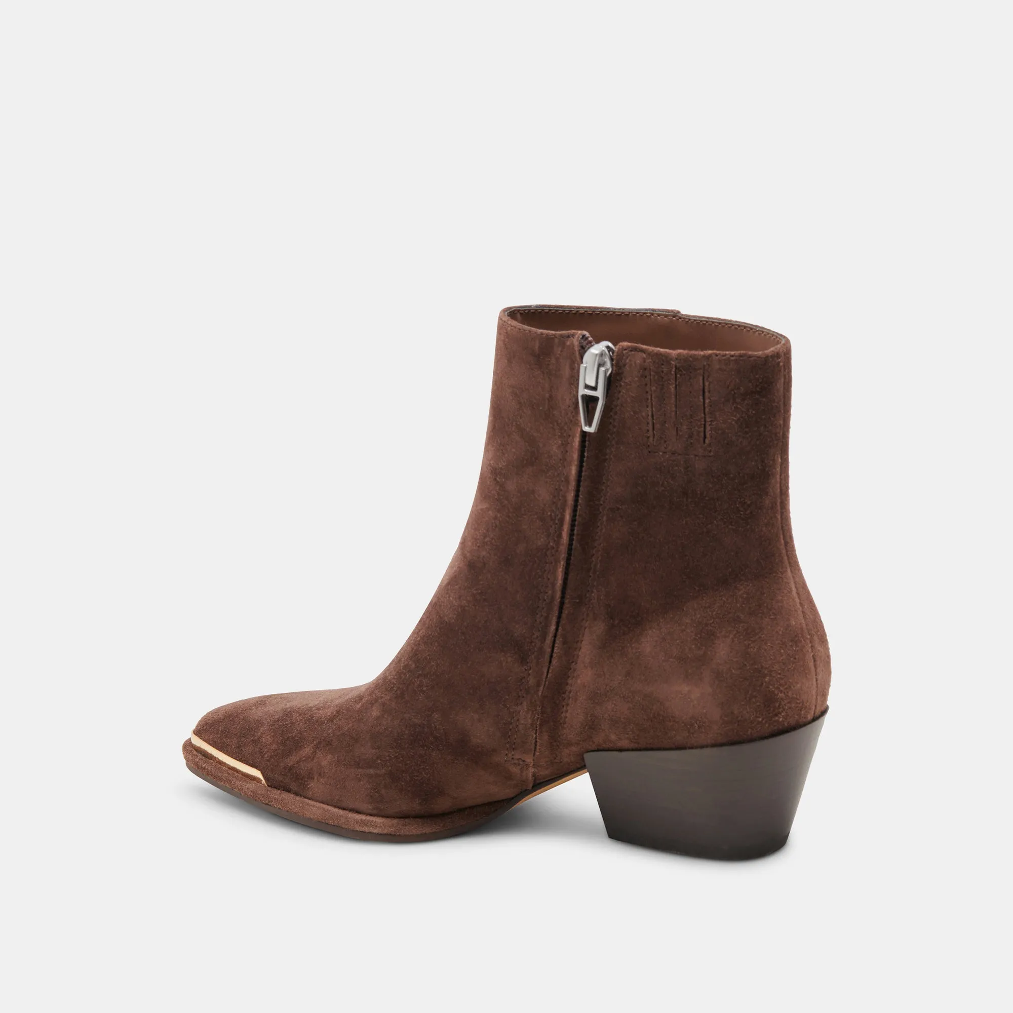 NONAH WEITE STIEFELETTEN DK BRAUN WILDLEDER