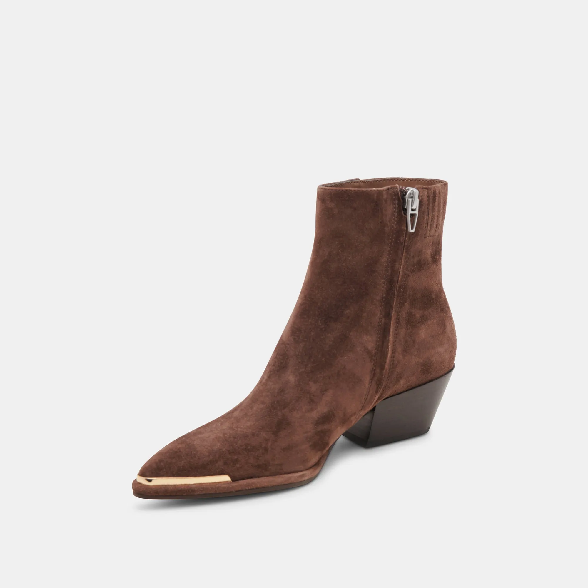 NONAH WEITE STIEFELETTEN DK BRAUN WILDLEDER