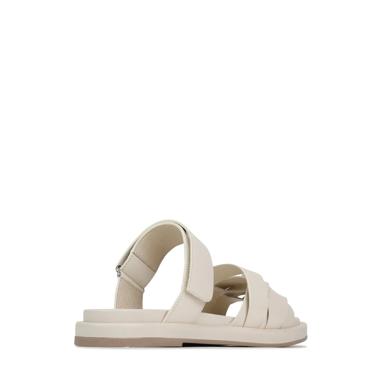 ORIANA LEDER-SLIDES SANDALEN