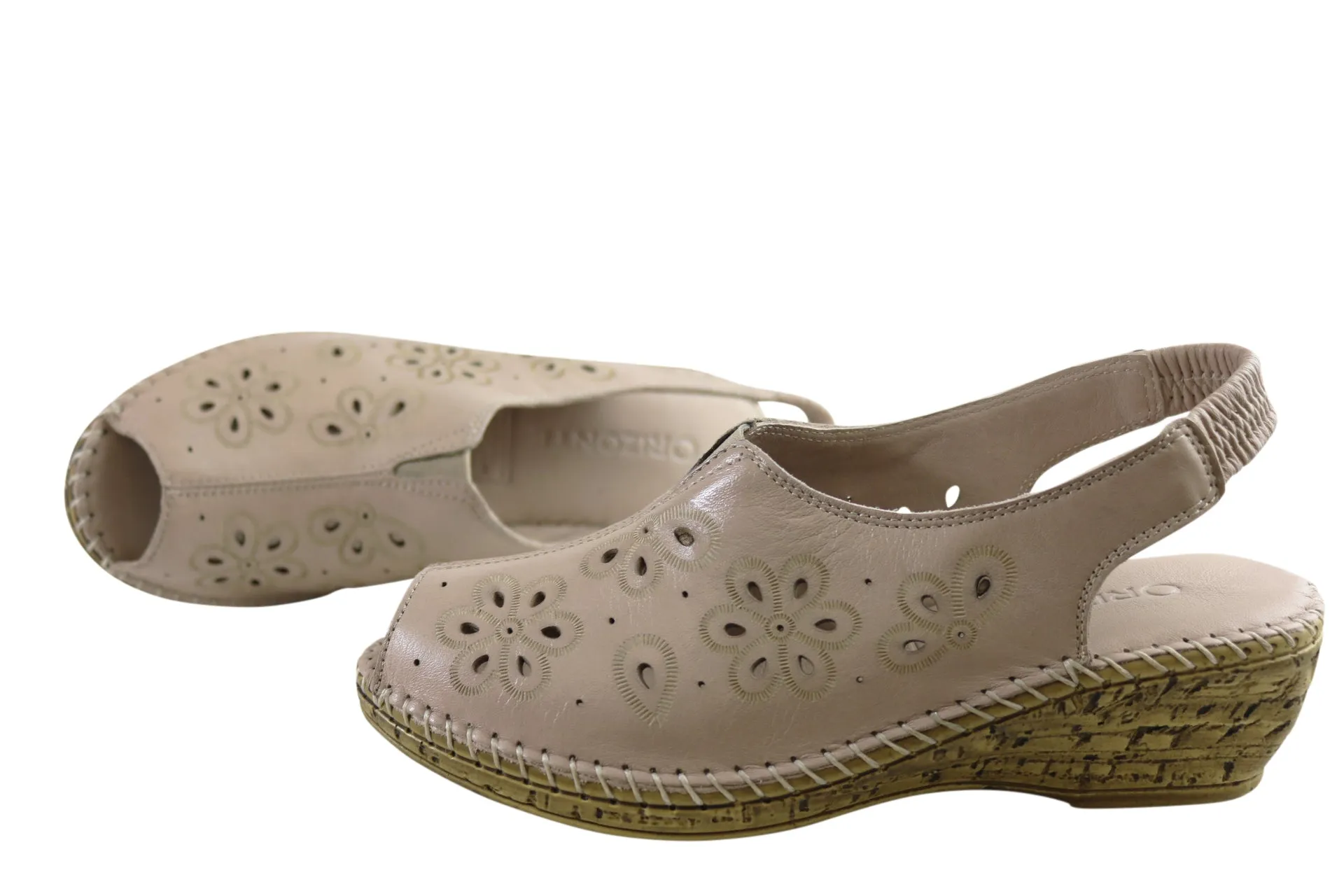 Orizonte Petal Damen Europäische Weichleder Bequeme Sandalen Orizonte Schuhe