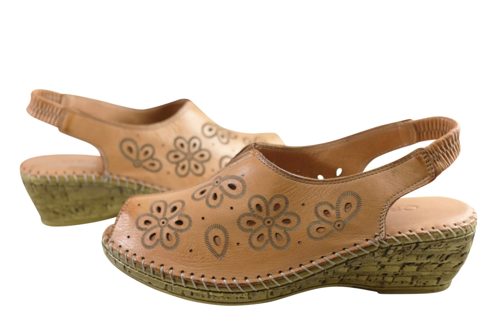 Orizonte Petal Damen Europäische Weichleder Bequeme Sandalen Orizonte Schuhe