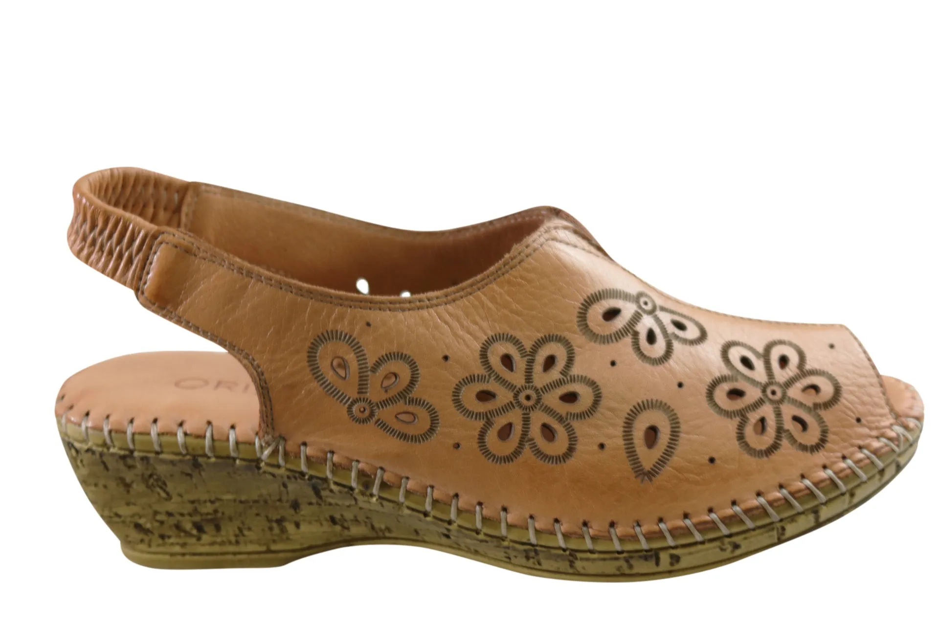 Orizonte Petal Damen Europäische Weichleder Bequeme Sandalen Orizonte Schuhe