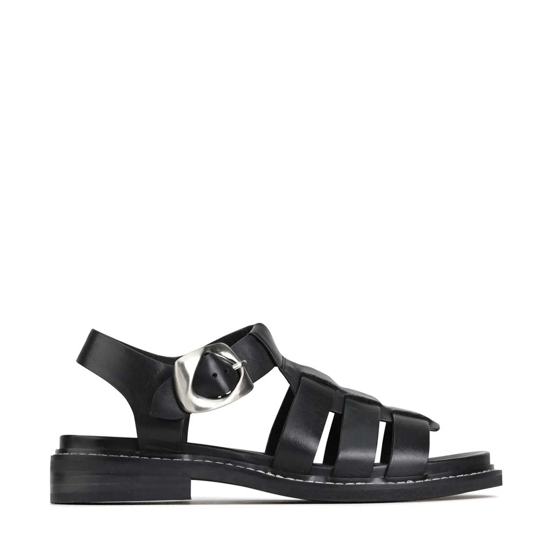 VERZIERTE LEDER SANDALEN