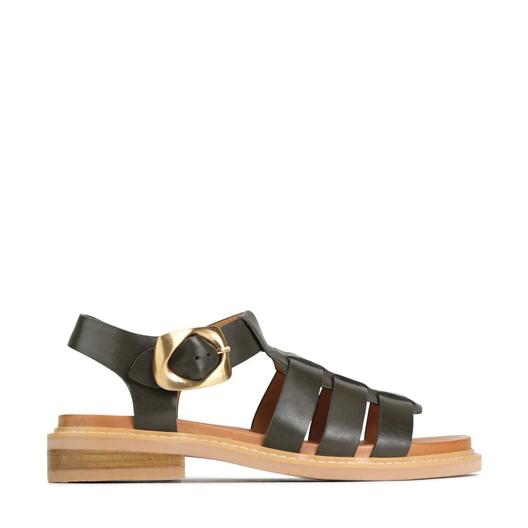 VERZIERTE LEDER SANDALEN