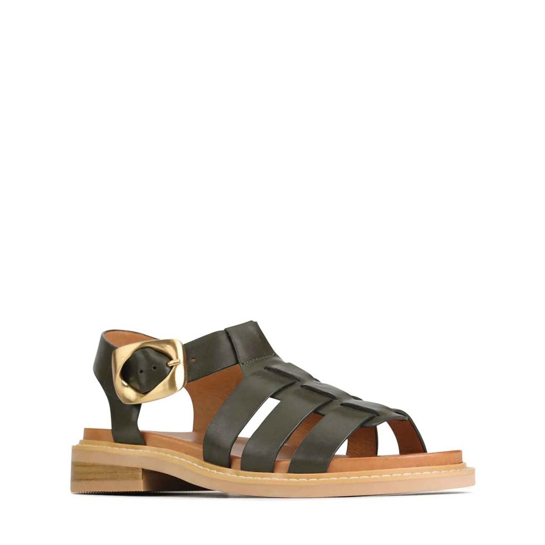 VERZIERTE LEDER SANDALEN