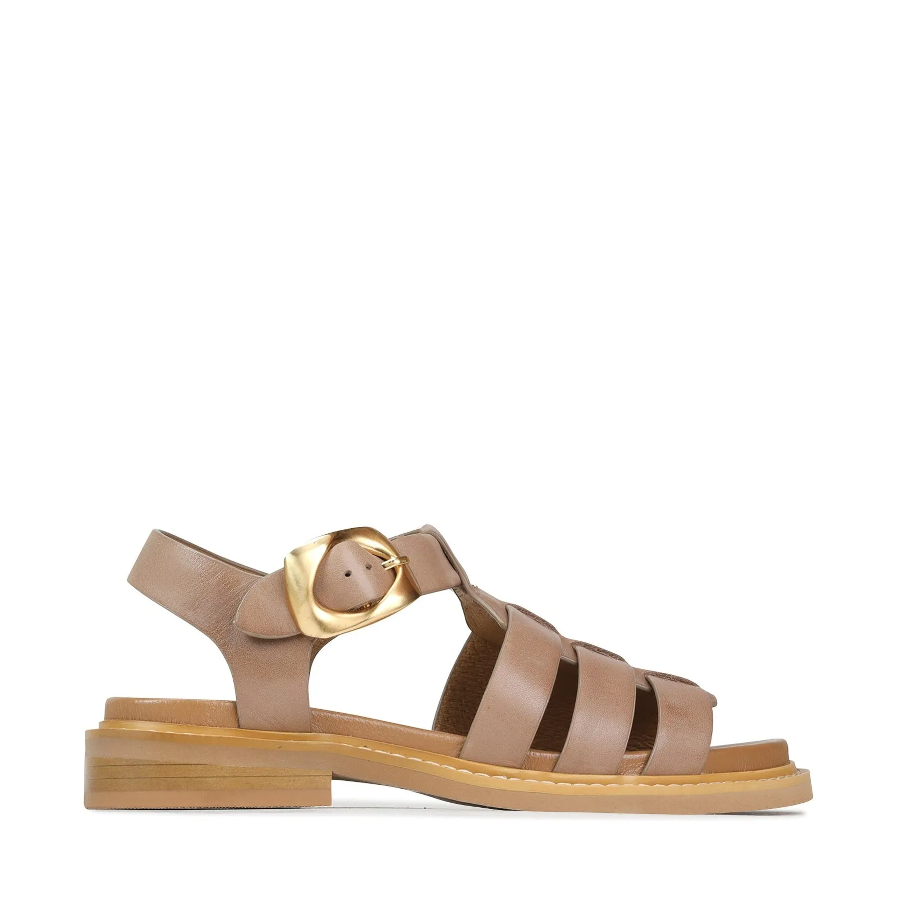 VERZIERTE LEDER SANDALEN