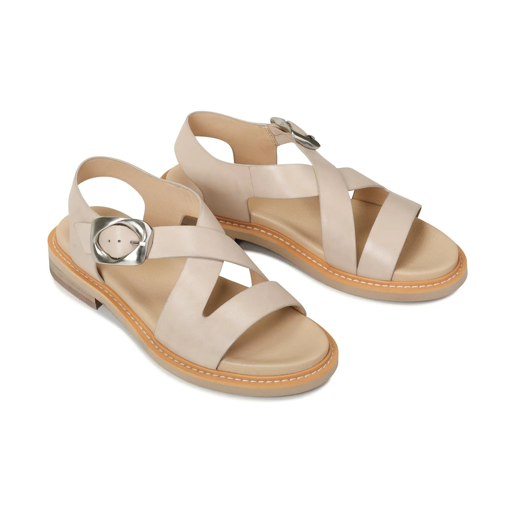 VERZIERTE LEDERSANDALEN