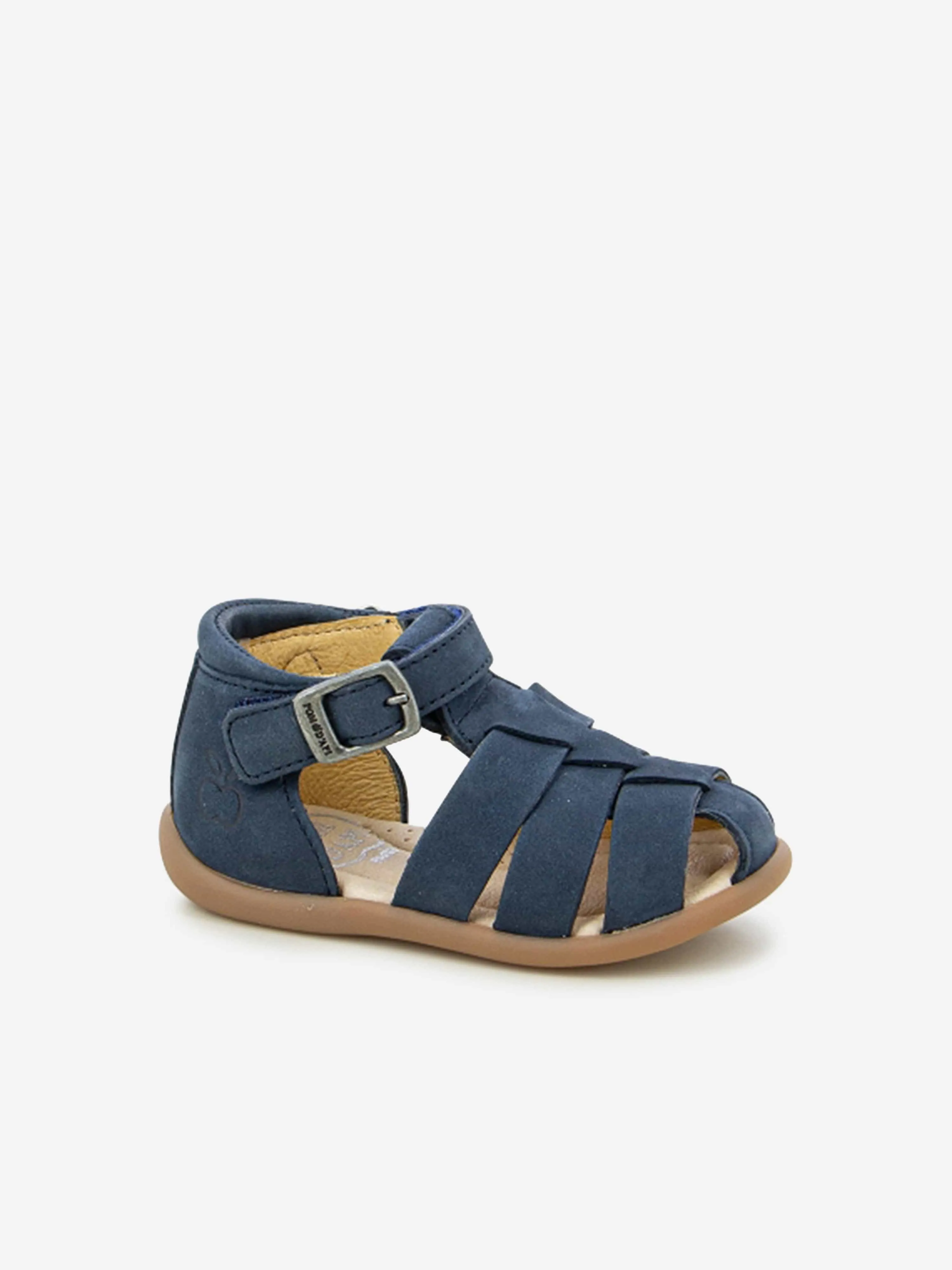 Pom D'Api Baby Leder Steh-Papy Sandalen in Marine