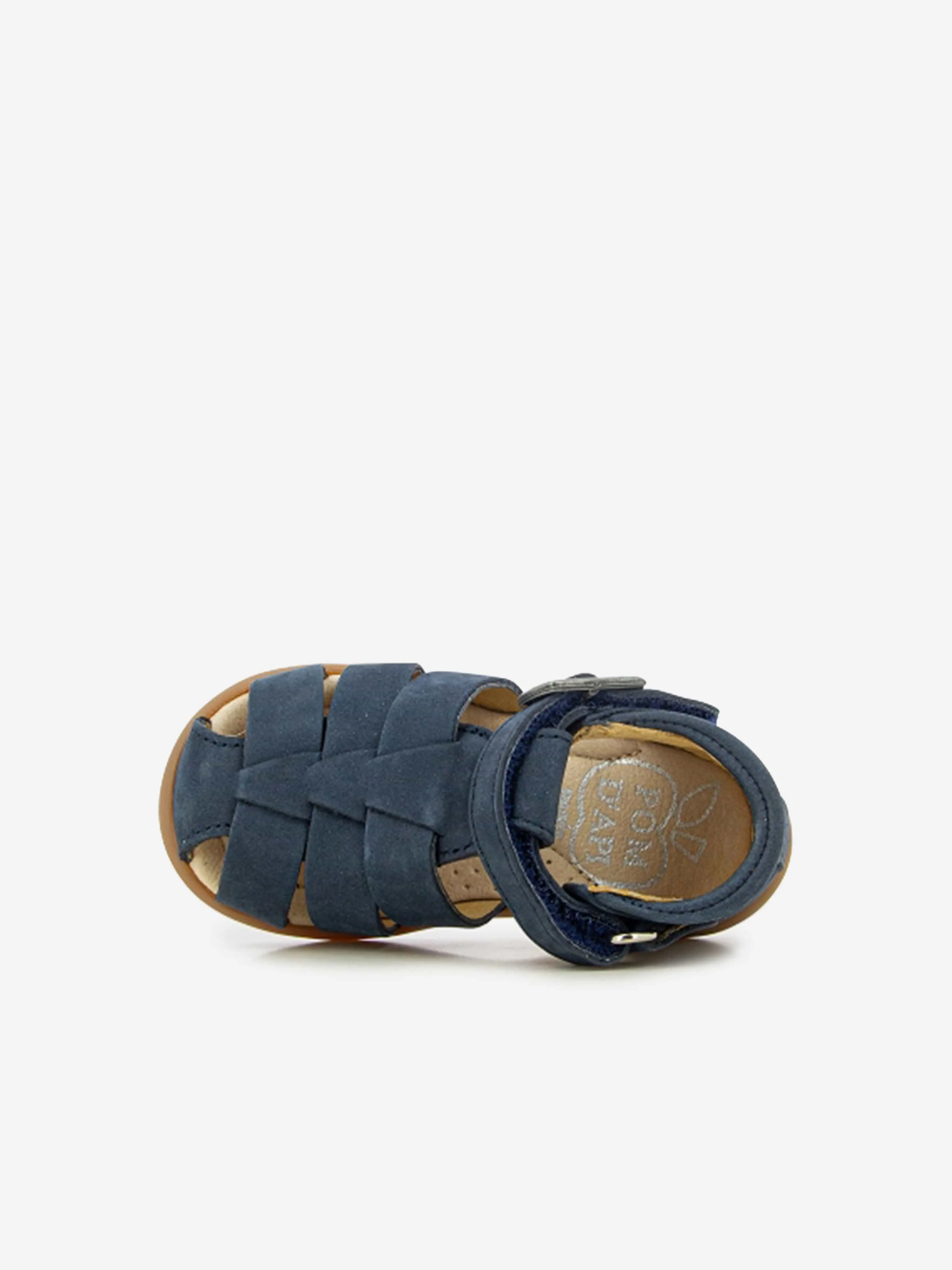 Pom D'Api Baby Leder Steh-Papy Sandalen in Marine