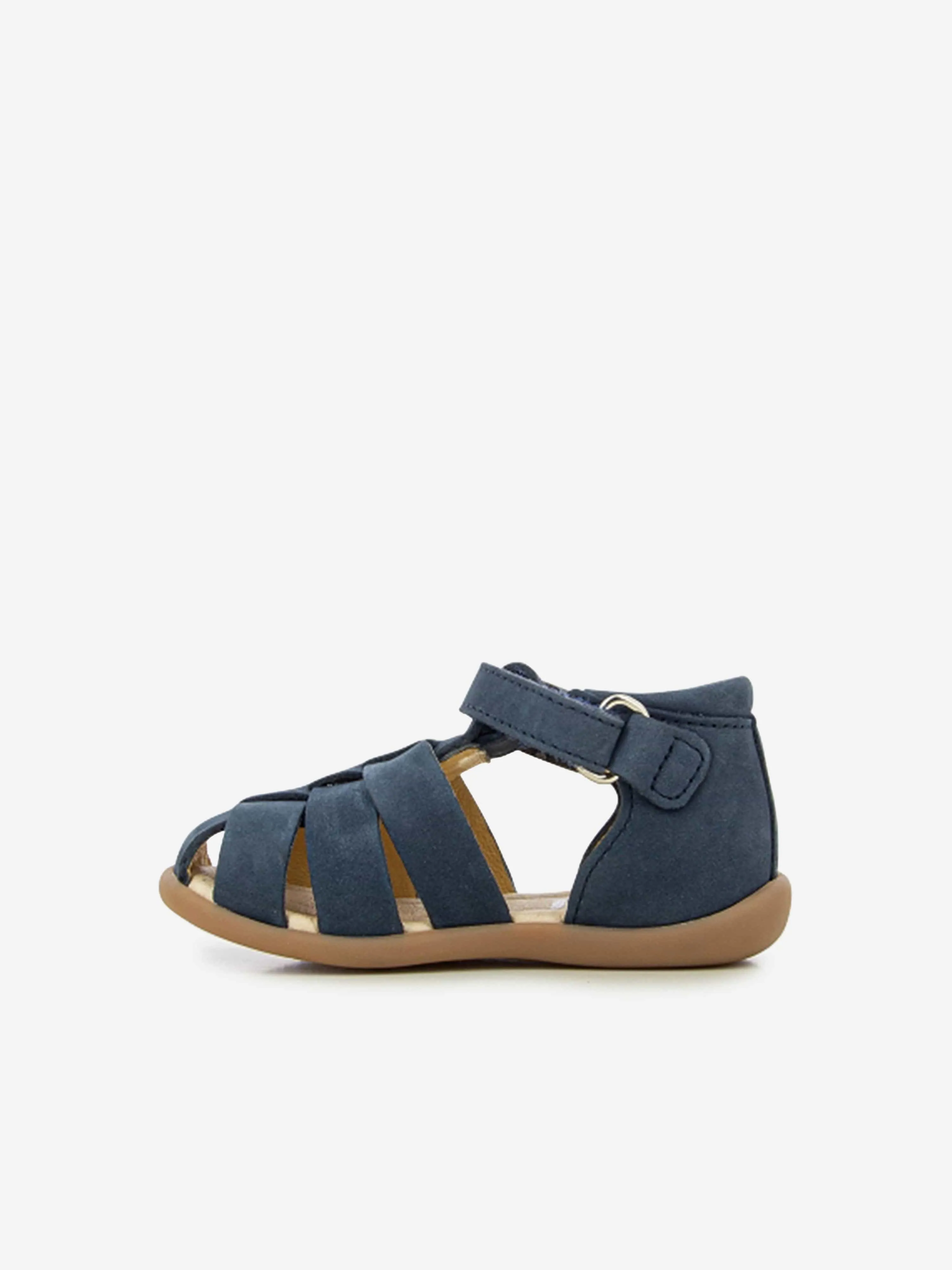 Pom D'Api Baby Leder Steh-Papy Sandalen in Marine