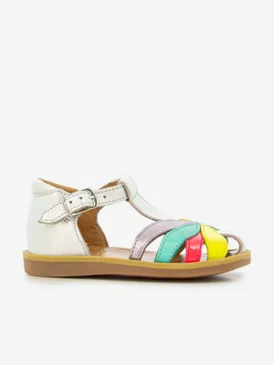 Pom D'Api Mädchen Leder Poppy Oto Sandalen in Mehrfarbig