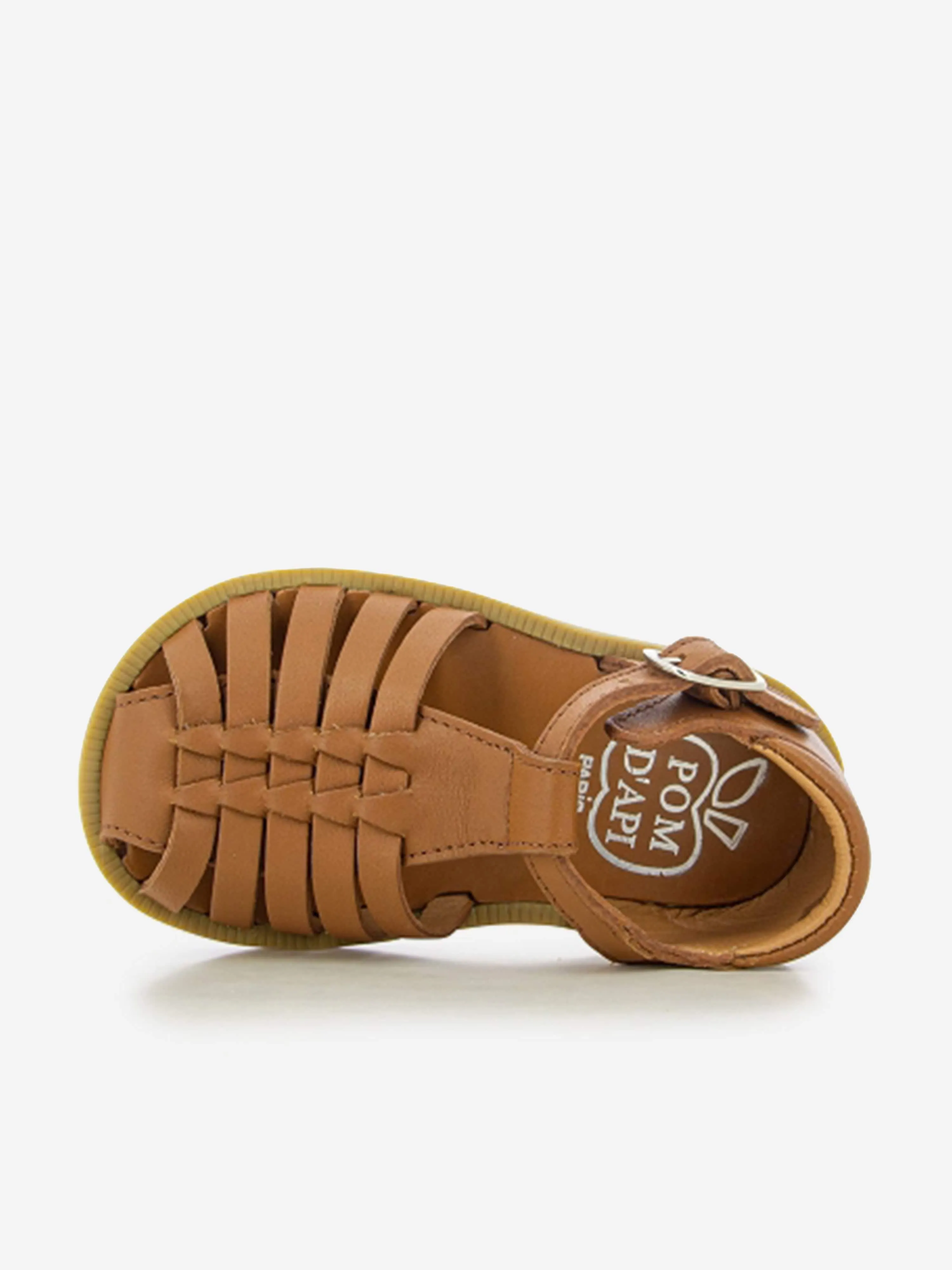 Pom D'Api Mädchen Leder Poppy Pitti Sandalen in Braun