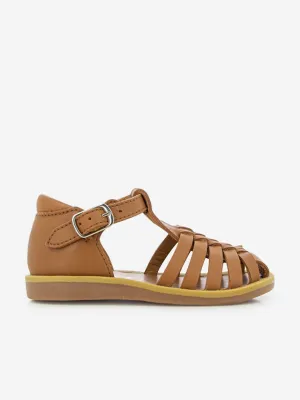 Pom D'Api Mädchen Leder Poppy Pitti Sandalen in Braun