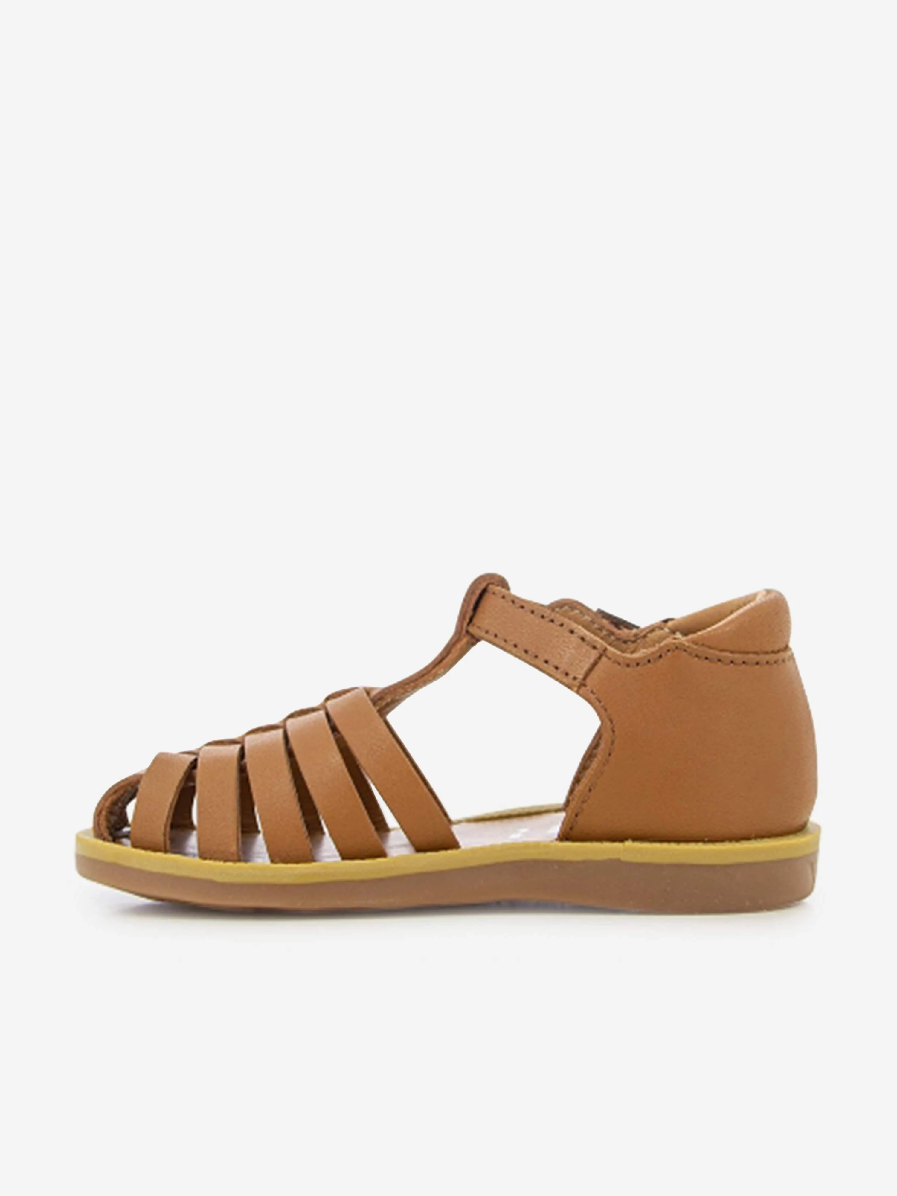 Pom D'Api Mädchen Leder Poppy Pitti Sandalen in Braun