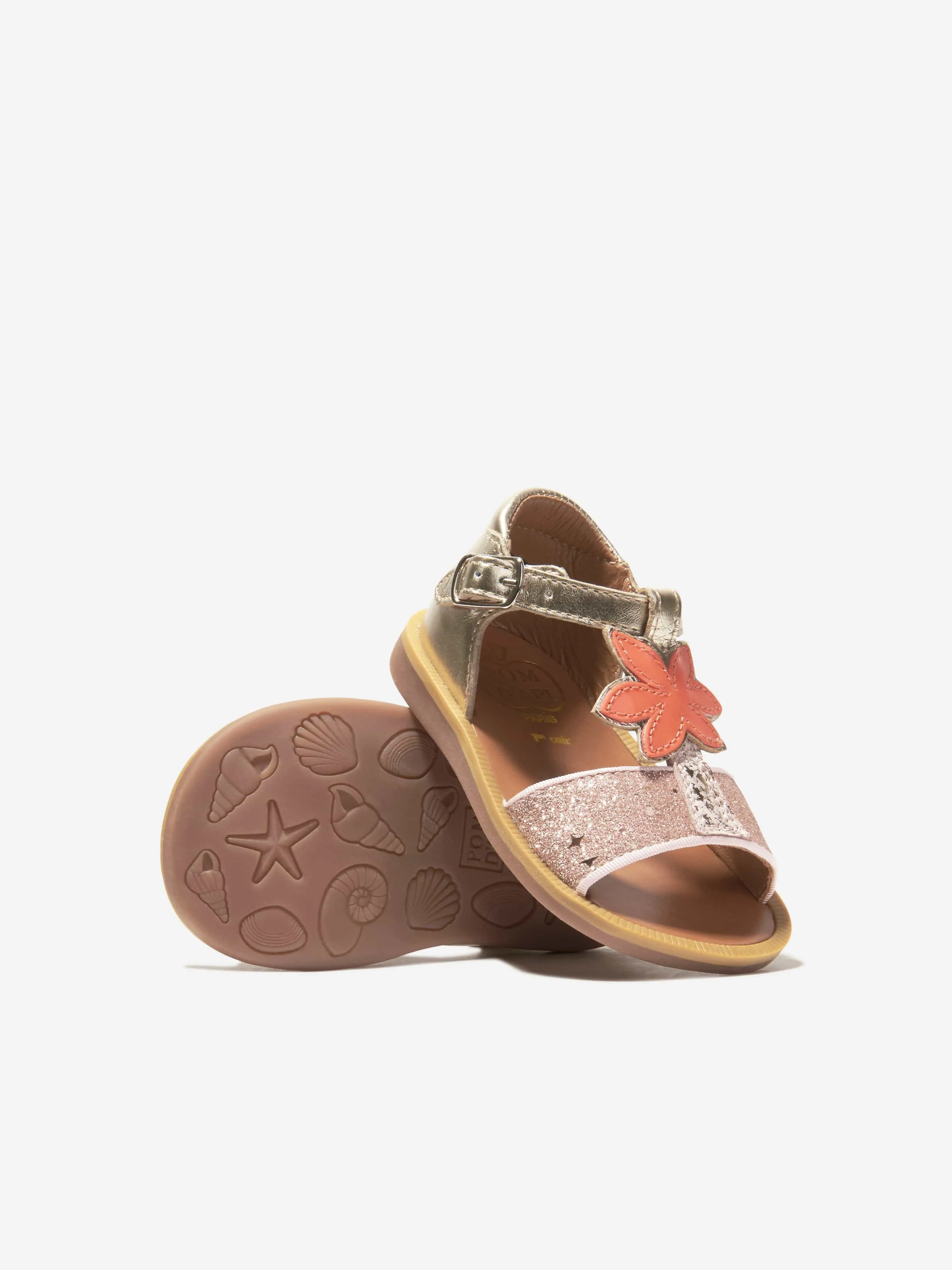 Pom D'Api Mädchen Poppy Malibu Sandalen in Gold