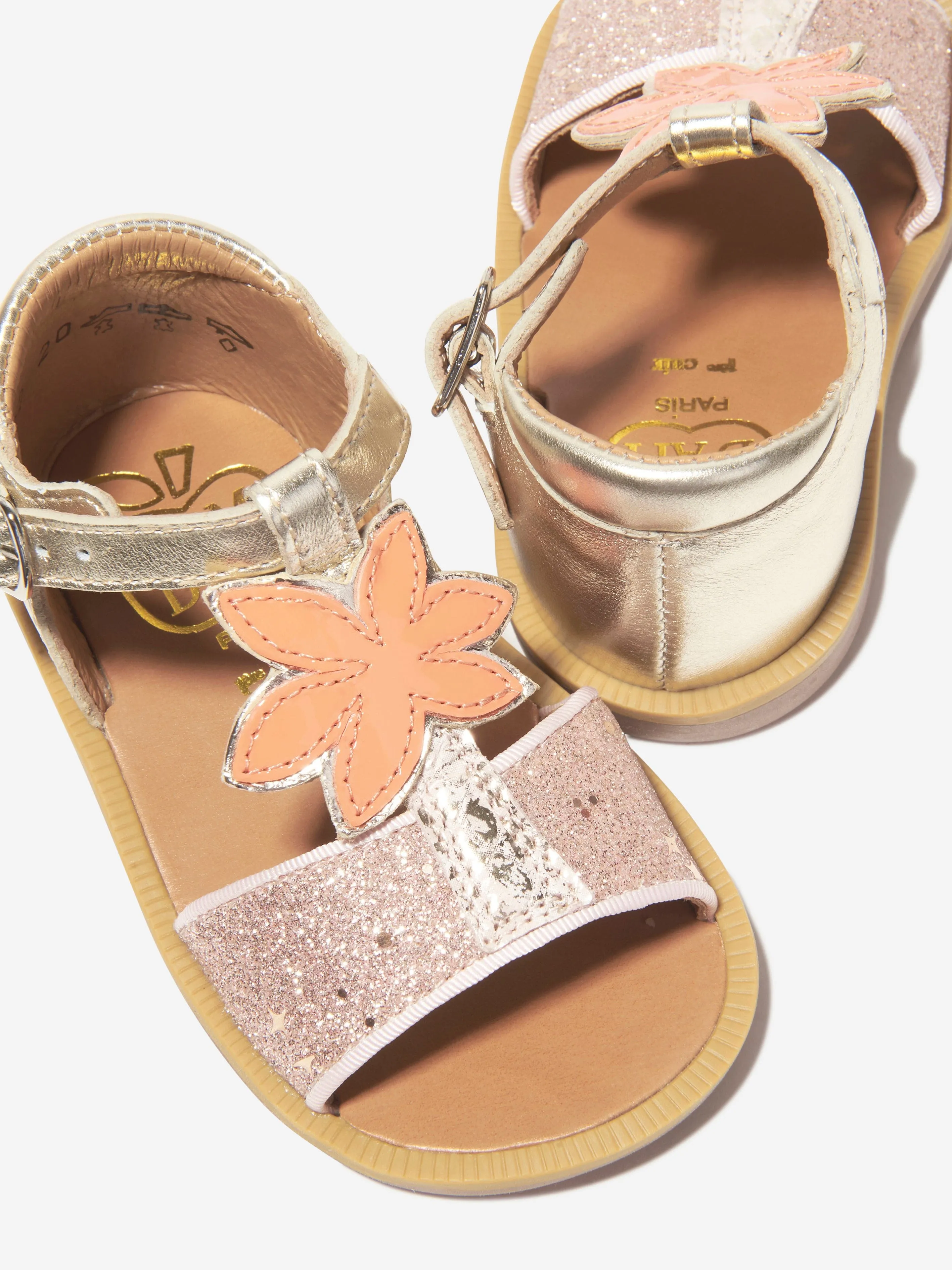 Pom D'Api Mädchen Poppy Malibu Sandalen in Gold