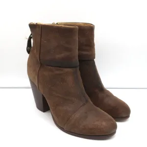 Rag & Bone Classic Newbury Stiefeletten Braun Wildleder Größe 9 Stiefeletten mit Absatz
