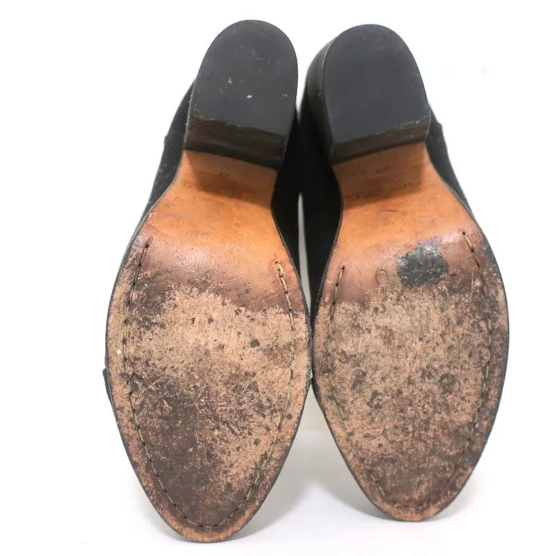 Rag & Bone Harrow Stiefeletten Schwarz Leinen Größe 39 High Heel Booties
