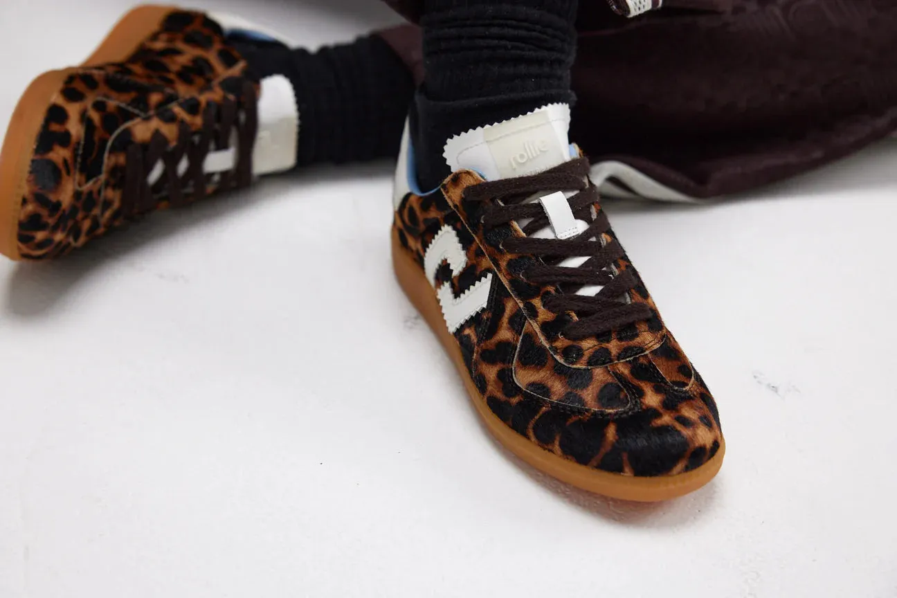 Rollie Pace Dunkel Kamel Leopard Schuhe_Rollie