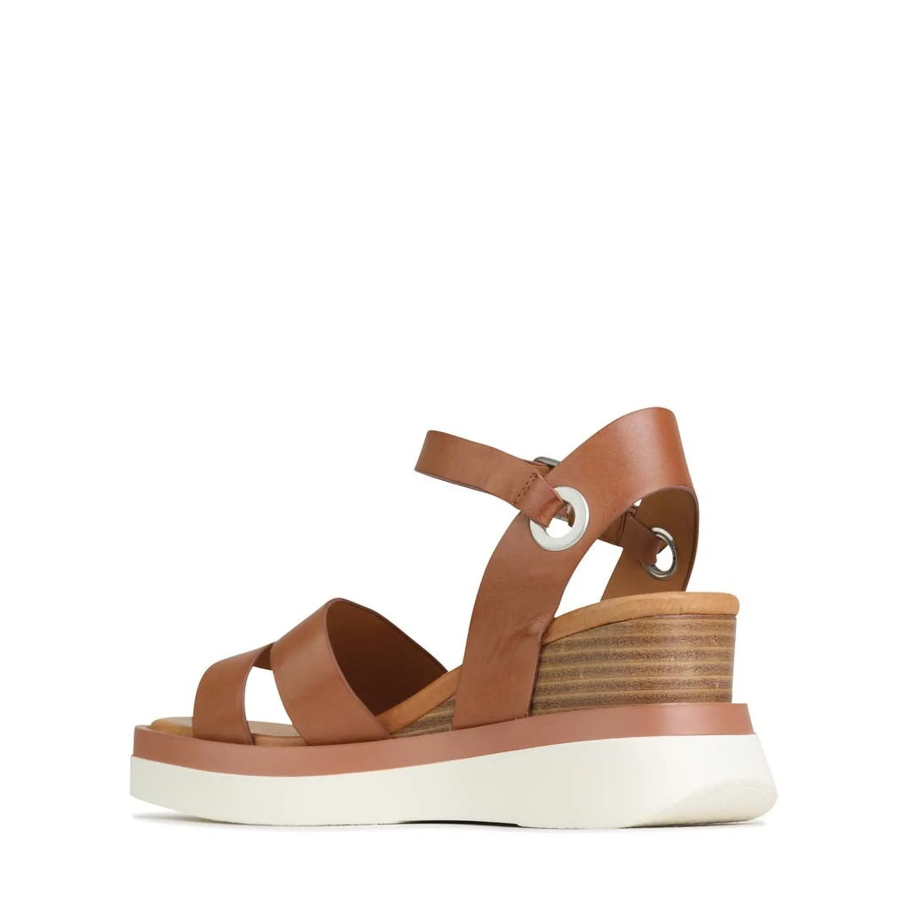 SASKIA KEILABSANDALEN MIT LEDERRIEMEN