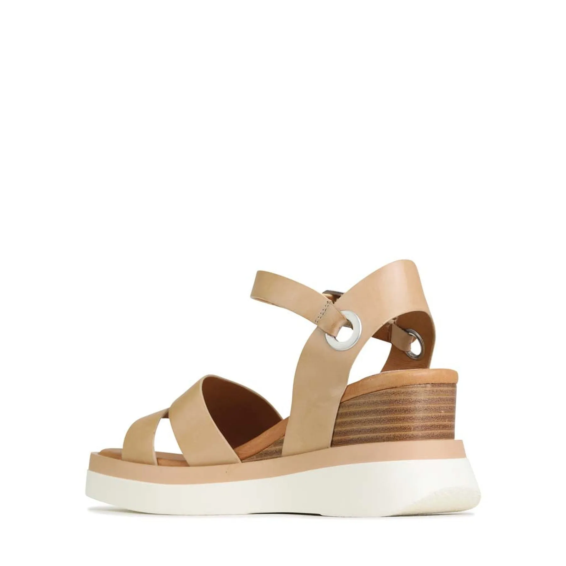 SASKIA KEILABSANDALEN MIT LEDERRIEMEN