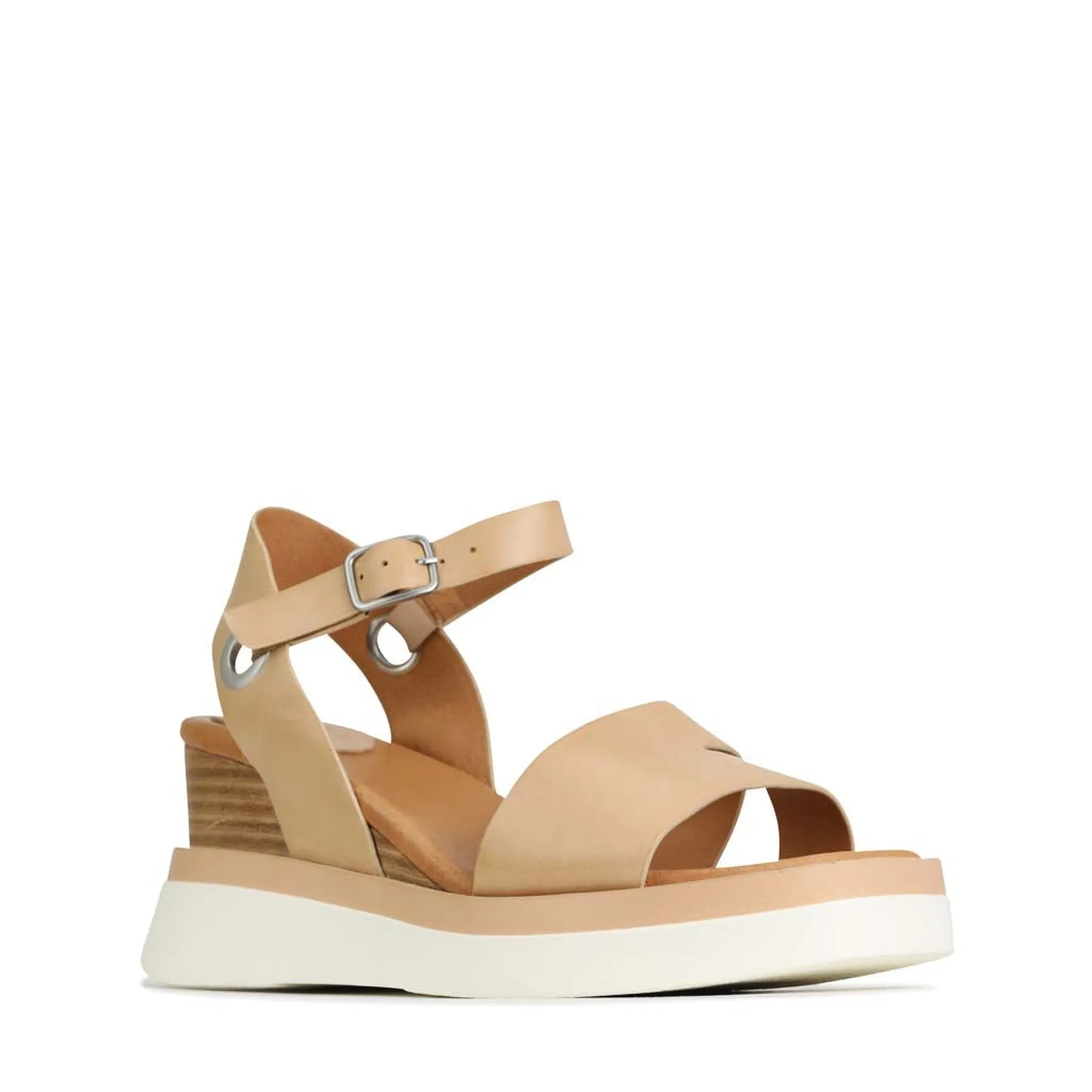 SASKIA KEILABSANDALEN MIT LEDERRIEMEN