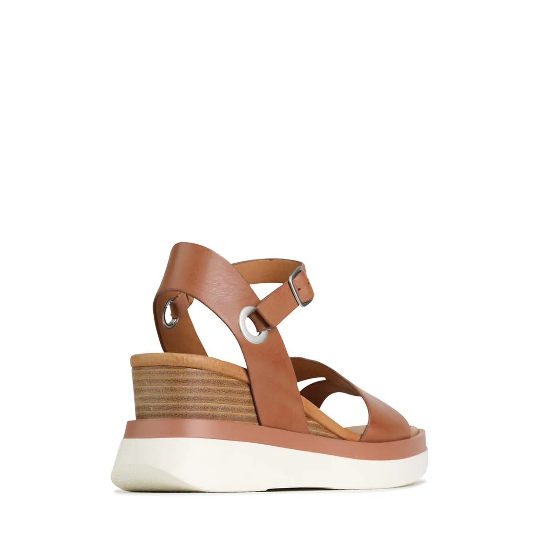 SASKIA KEILABSANDALEN MIT LEDERRIEMEN