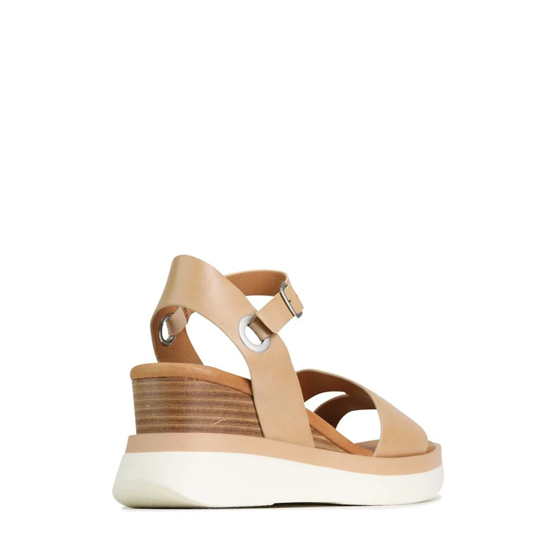 SASKIA KEILABSANDALEN MIT LEDERRIEMEN