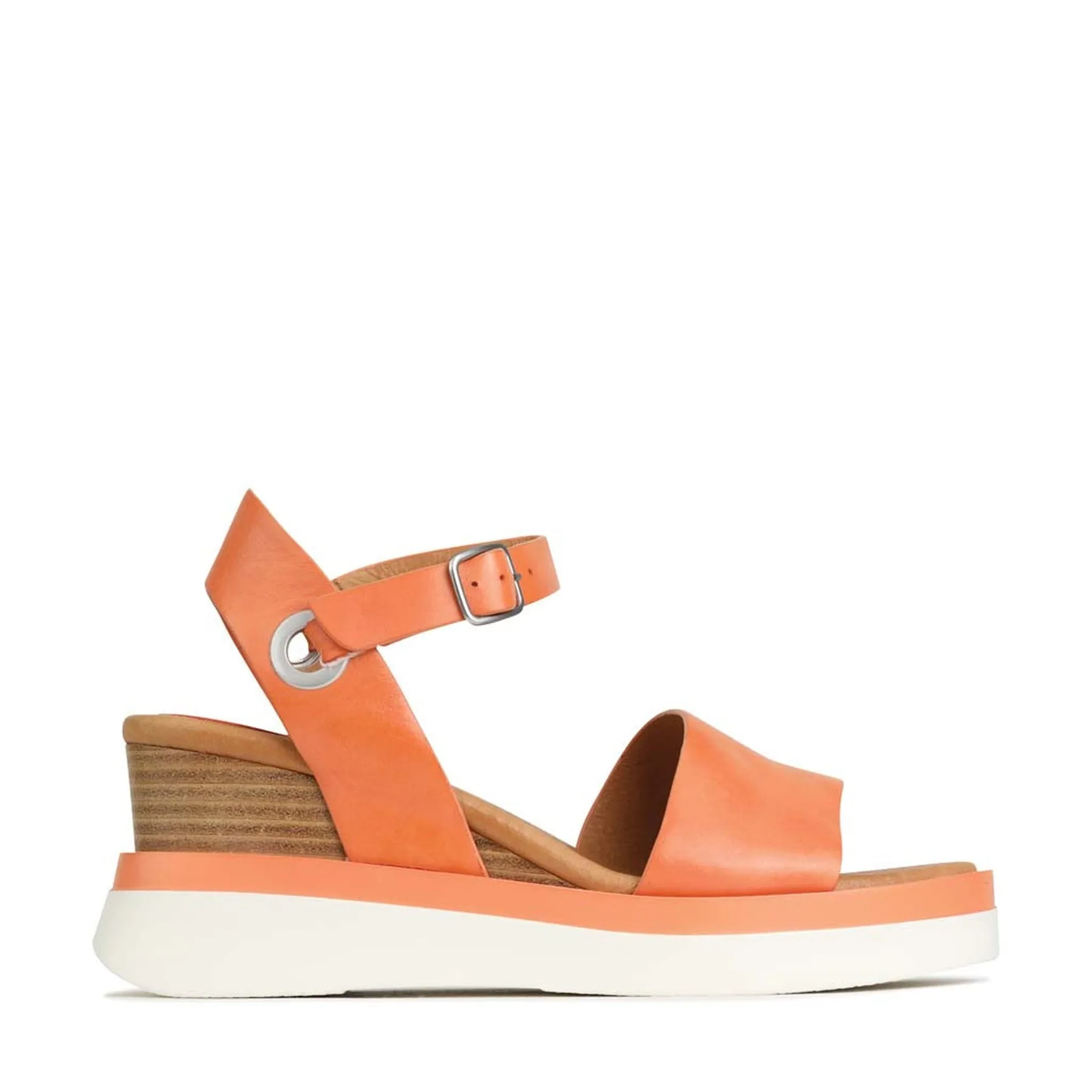 SASKIA KEILABSANDALEN MIT LEDERRIEMEN