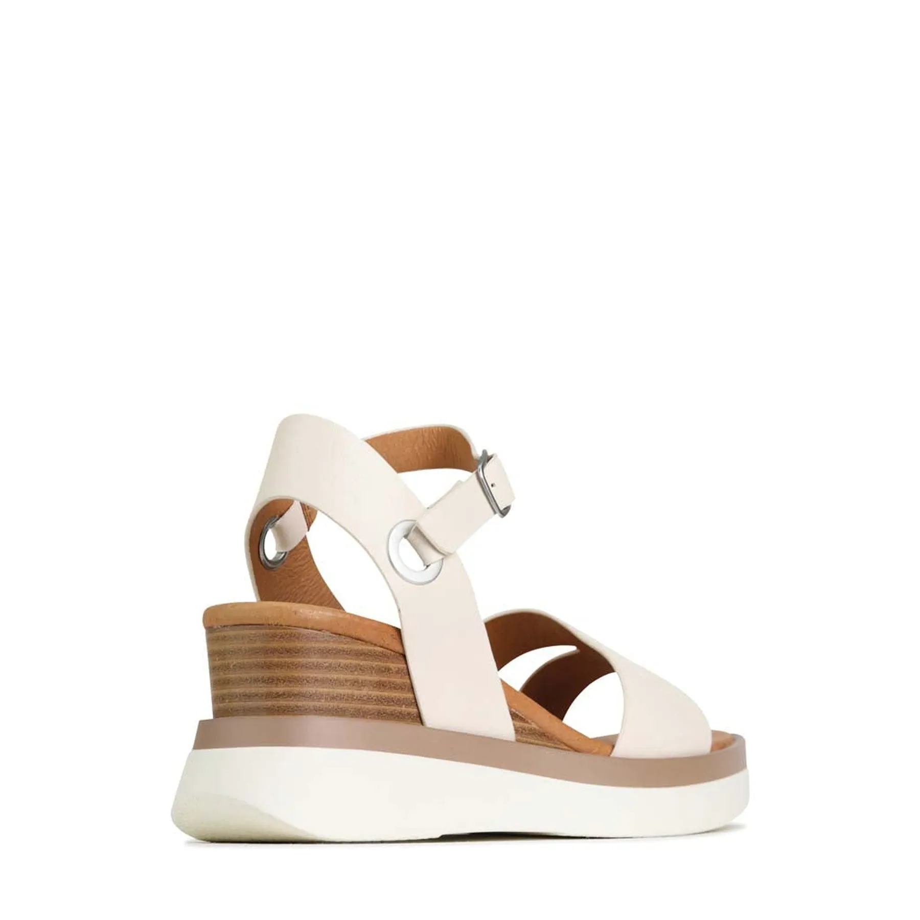 SASKIA KEILABSANDALEN MIT LEDERRIEMEN