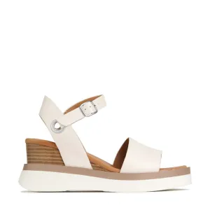 SASKIA KEILABSANDALEN MIT LEDERRIEMEN