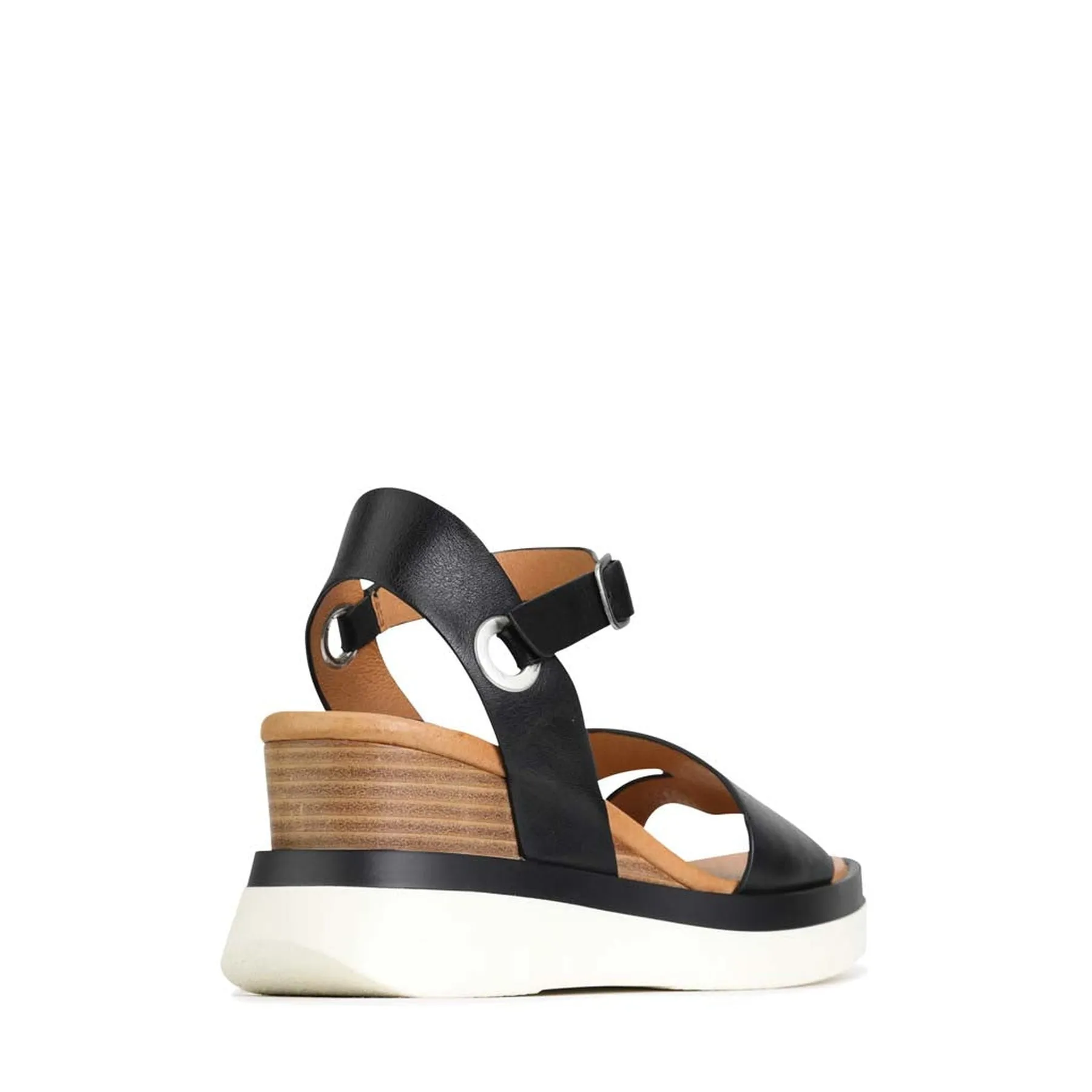 SASKIA KEILABSANDALEN MIT LEDERRIEMEN