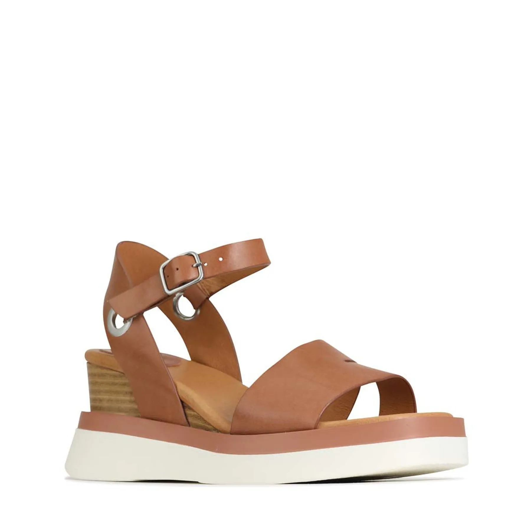 SASKIA KEILABSANDALEN MIT LEDERRIEMEN