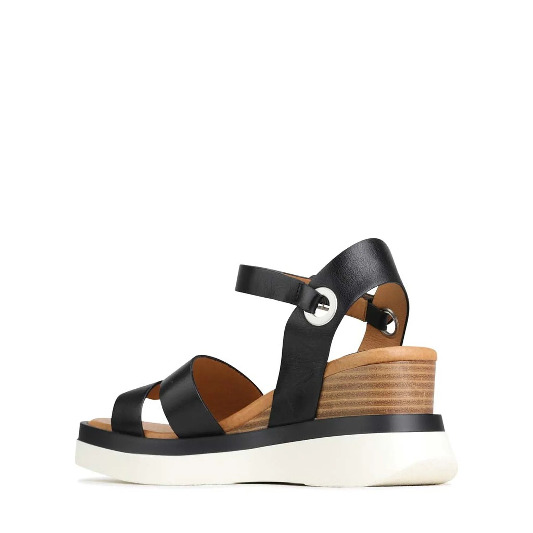 SASKIA KEILABSANDALEN MIT LEDERRIEMEN