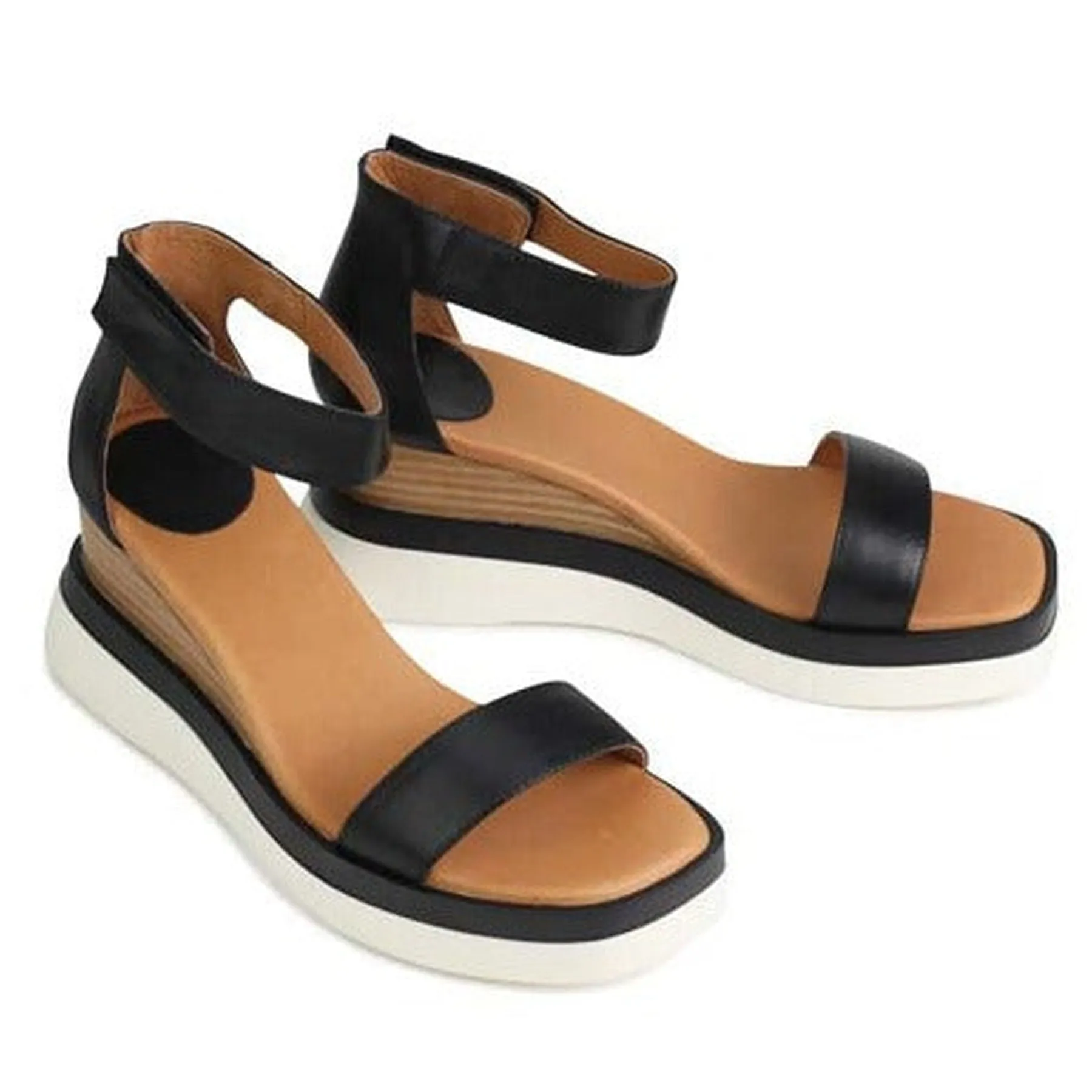 SASKINA KEILABSATZ SANDALEN AUS LEDER