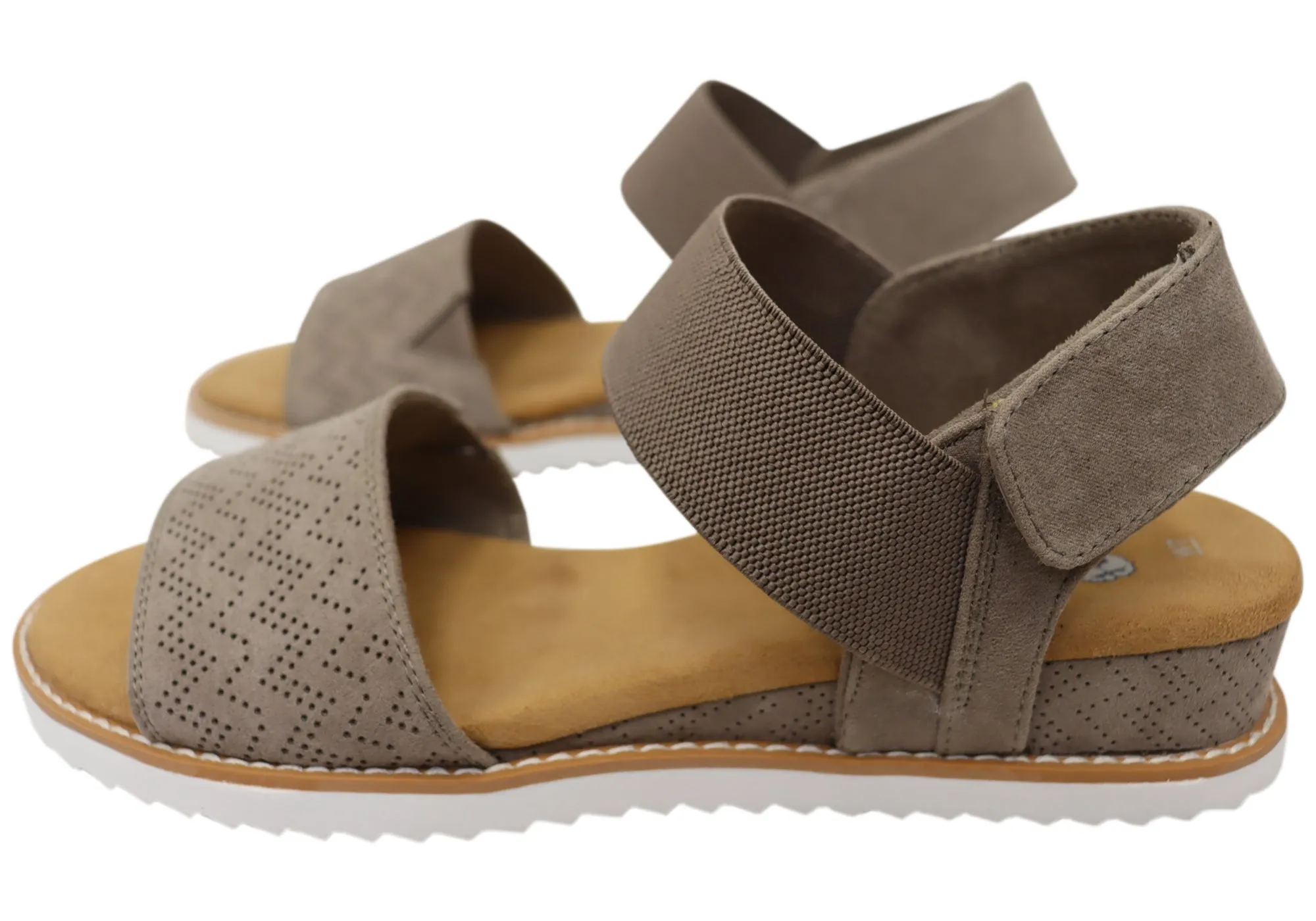 Skechers Damen Bobs Desert Kiss Sandalen mit Memory Foam-Sohle