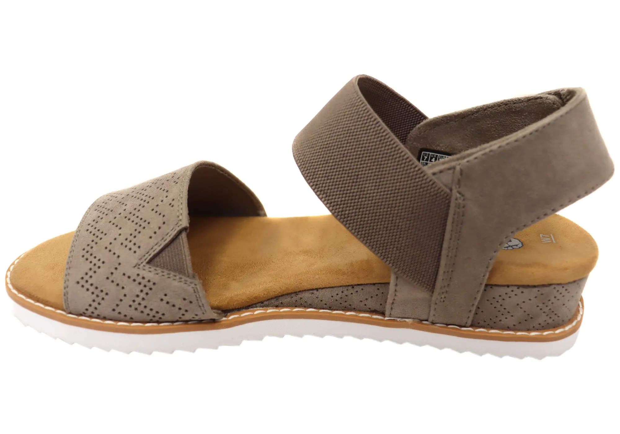 Skechers Damen Bobs Desert Kiss Sandalen mit Memory Foam-Sohle