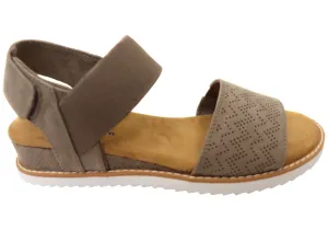 Skechers Damen Bobs Desert Kiss Sandalen mit Memory Foam-Sohle