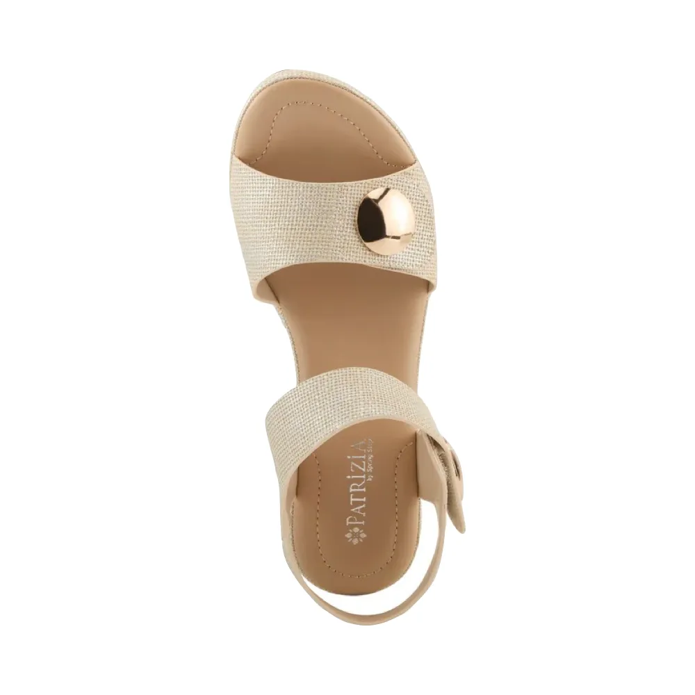 Spring Step Damen Dade Geflochtener Absatzsandale in Beige