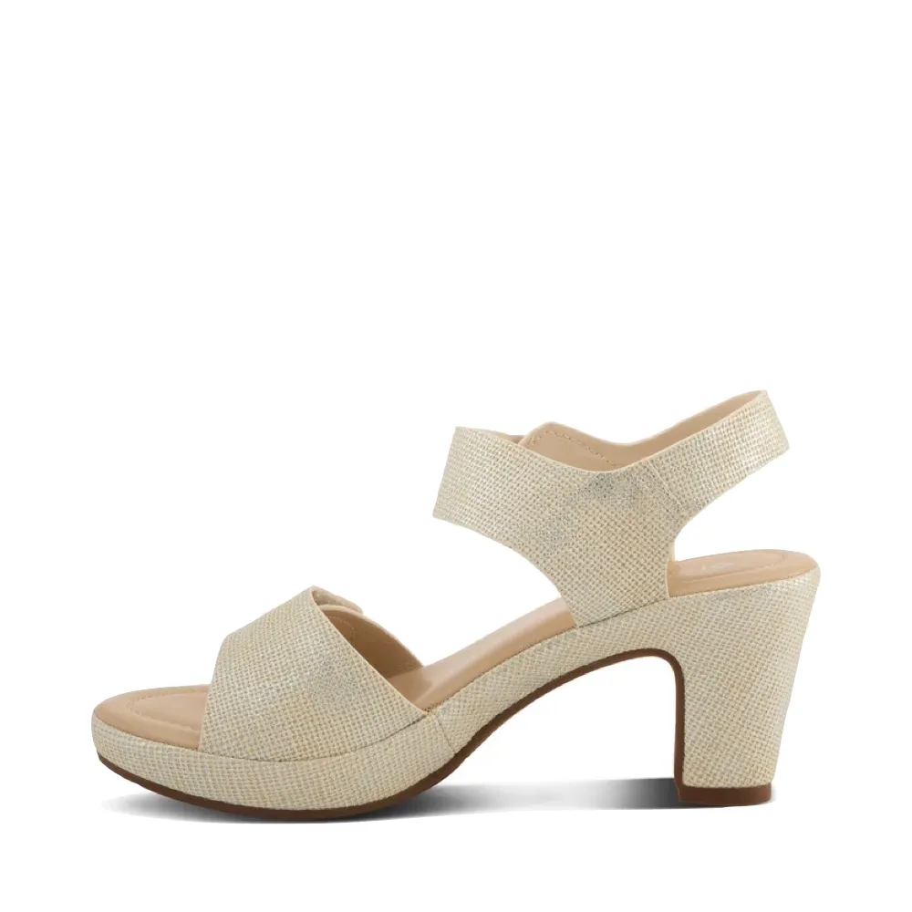 Spring Step Damen Dade Geflochtener Absatzsandale in Beige