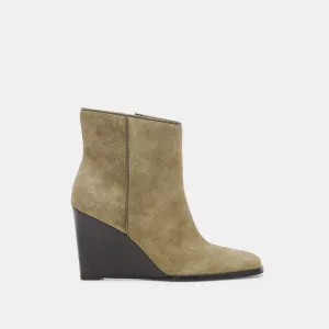 SUSANN STIEFELETTEN AUS MOOSVELOURS