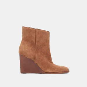 SUSANN WEITE STIEFELETTEN KASTANIENBRAUNES WILDLEDER