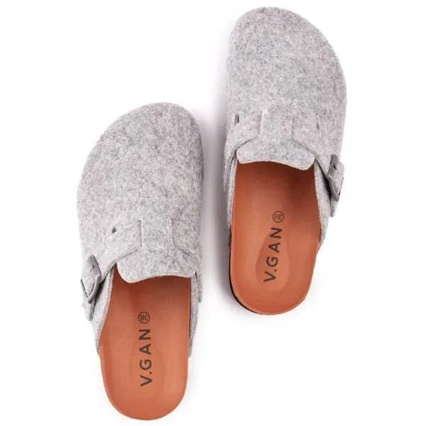 Taro Damen Fußbett Textil Vegane Sandalen | Grau