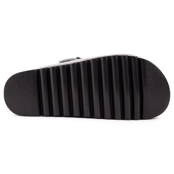 Taro Damen Fußbett Textil Vegane Sandalen | Grau