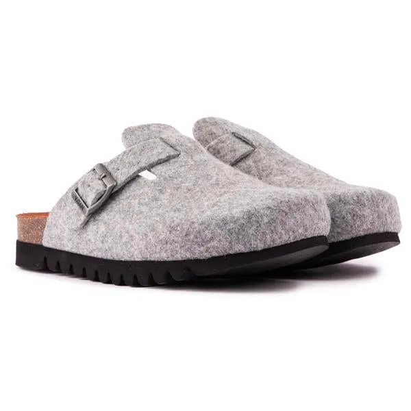 Taro Damen Fußbett Textil Vegane Sandalen | Grau