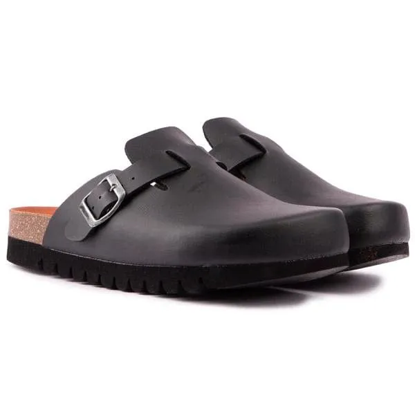 Taro Damen-Fußbett Vegan Sandalen | Schwarz