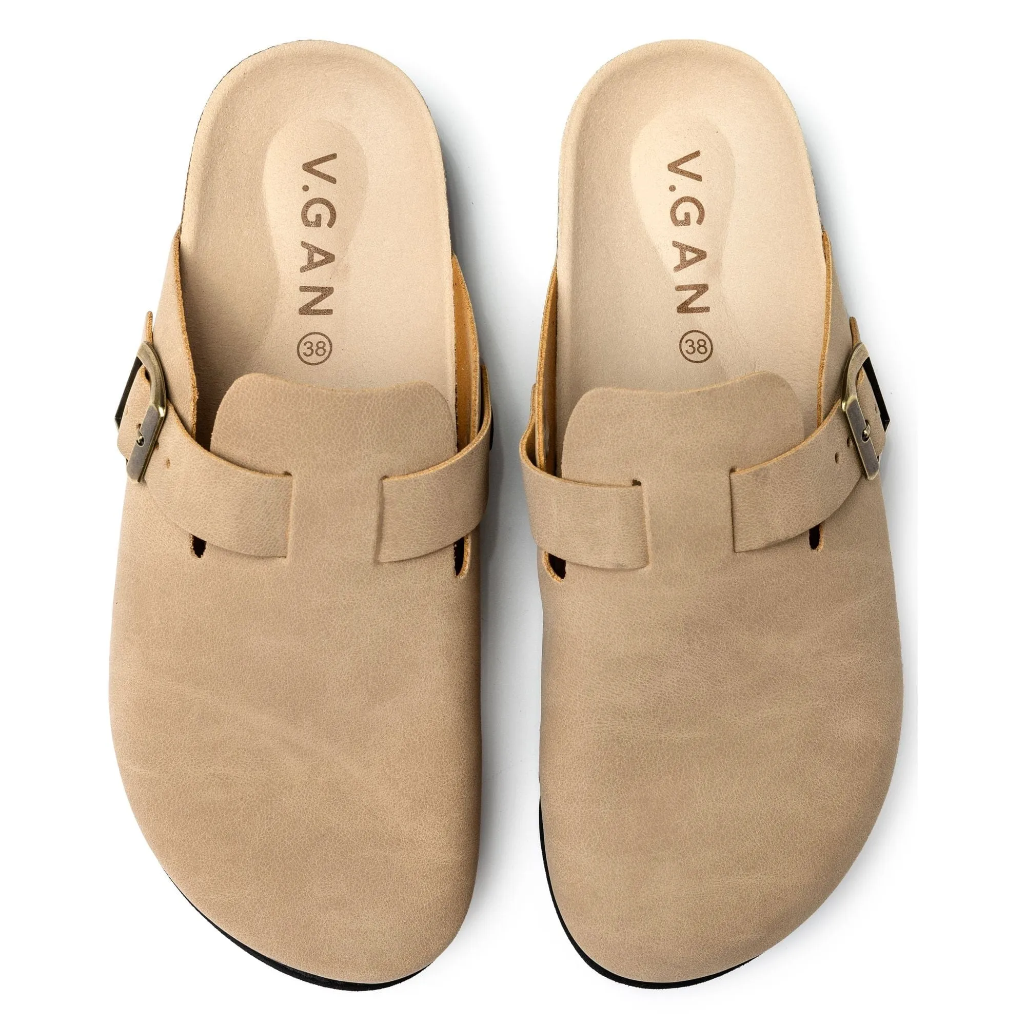 Taro Damen-Fußbett Vegan Sandalen | Naturfarben Taupe
