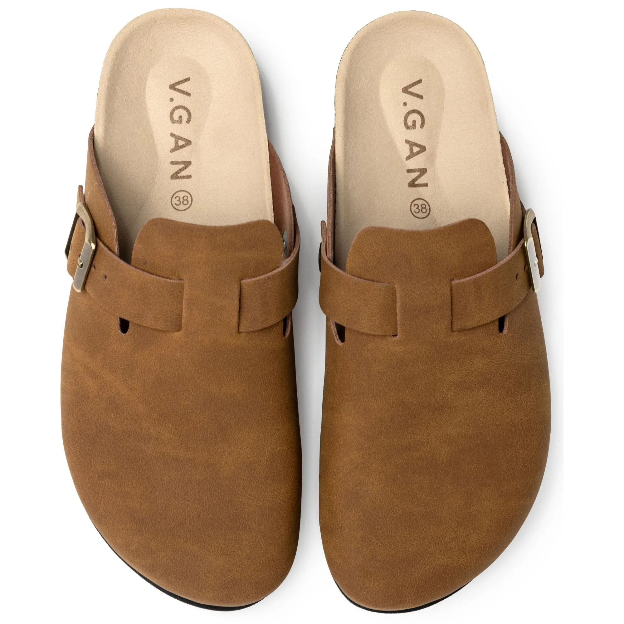 Taro Damen-Fußbett Vegan Sandalen | Hellbraun