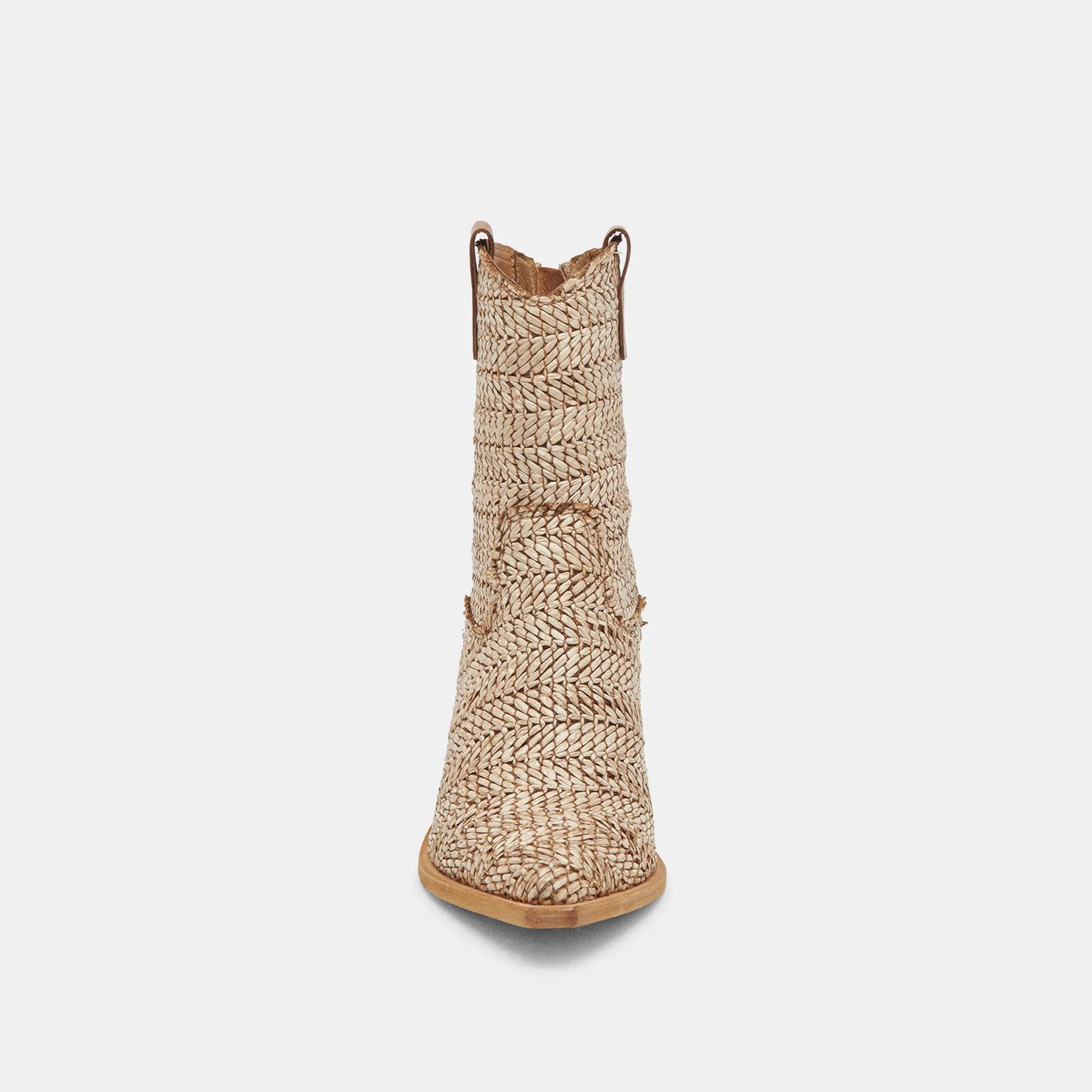 TEXIN BOOTIES BRAUN MULTI RAFFIA