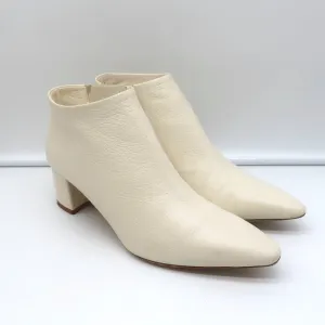 Theory Booties Cremeleder Größe 37 Spitze Knöchelstiefel